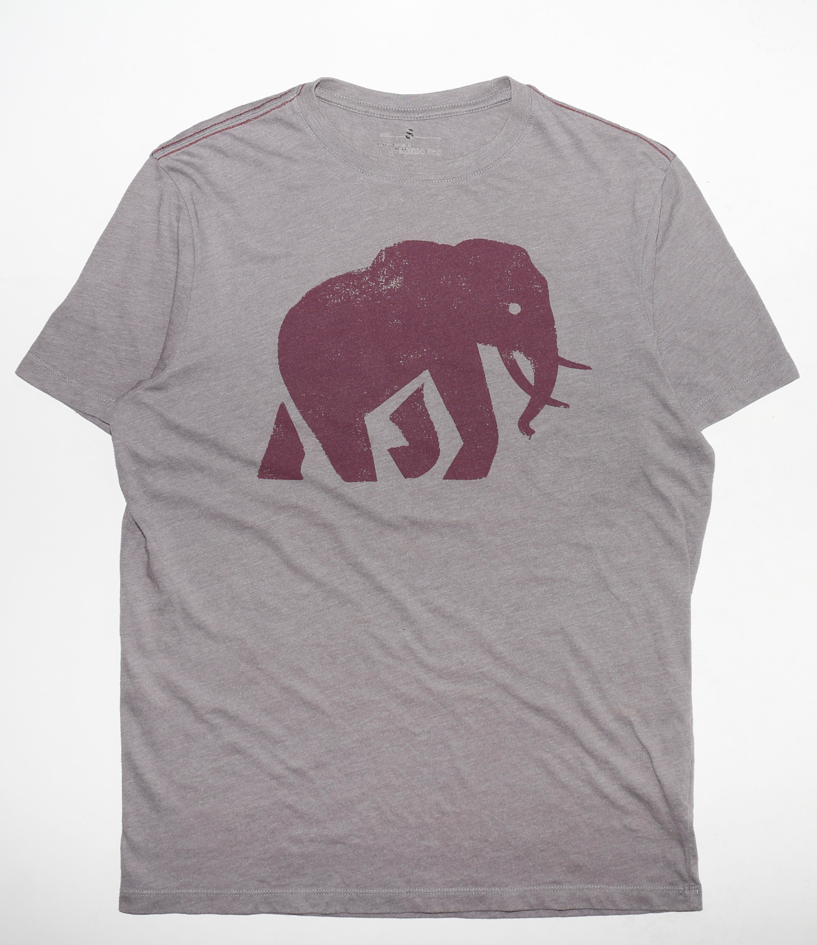 เสื้อยืดมือสอง ลายช้าง แบบคลาสสิค (M/อก21"/ยาว28")T076