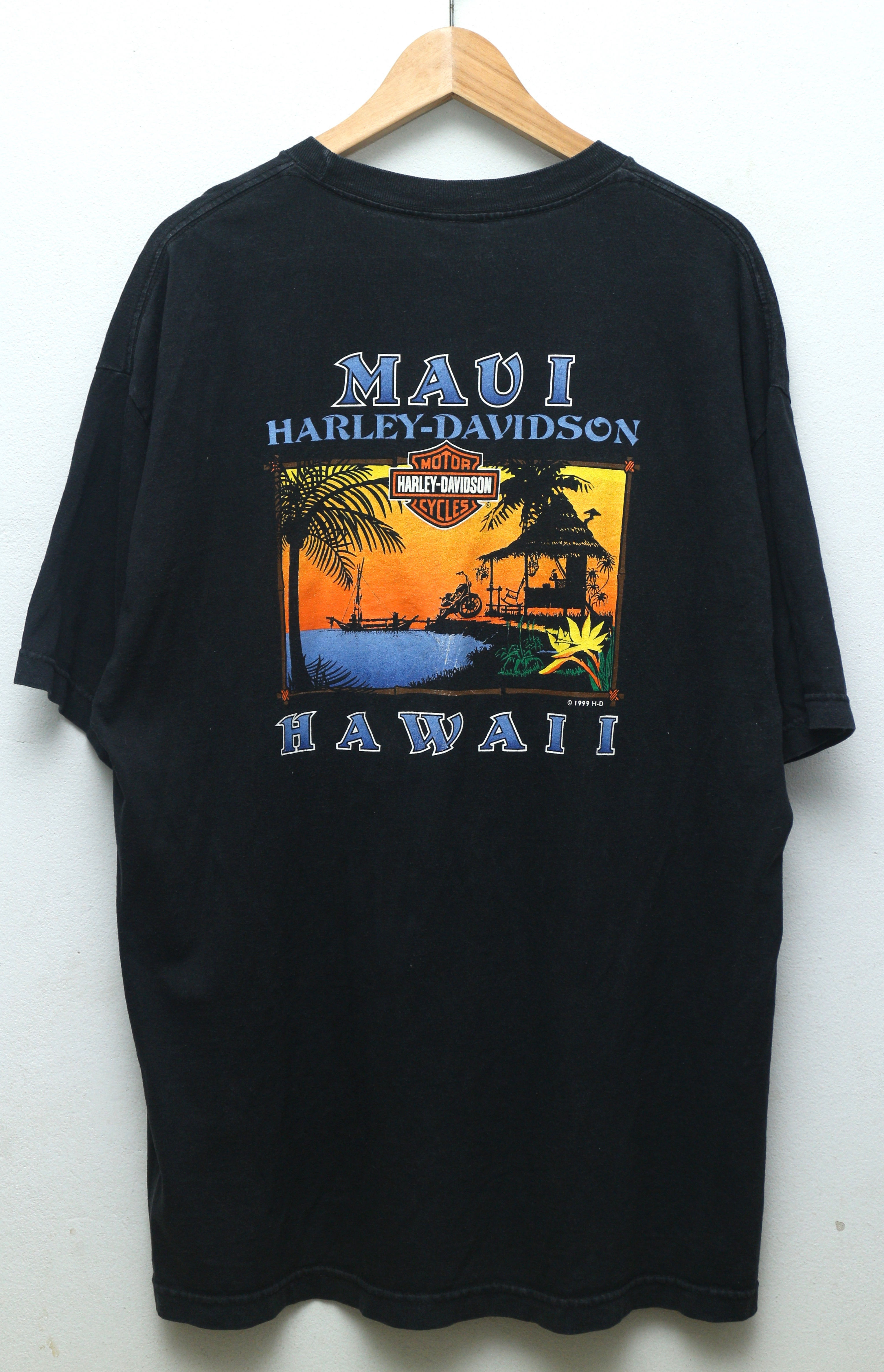 เสื้อยืดมือสอง Harley-Davidson ฮาวาย ตอกปี1999 Hawaii (ไซส์2XL/อก24"/ยาว33")T364