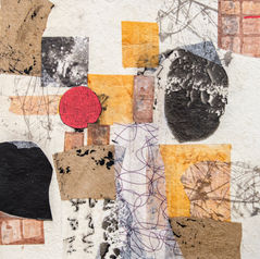 Fragments Series, Mixed Media on Paper, by Dorien Deschamps