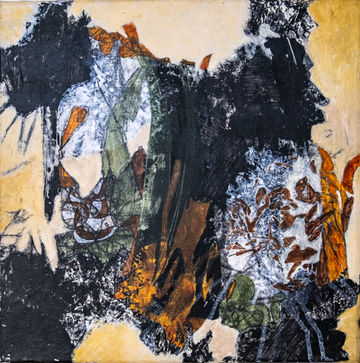Abstract Mixed Media Painting  by Dorien Deschamps