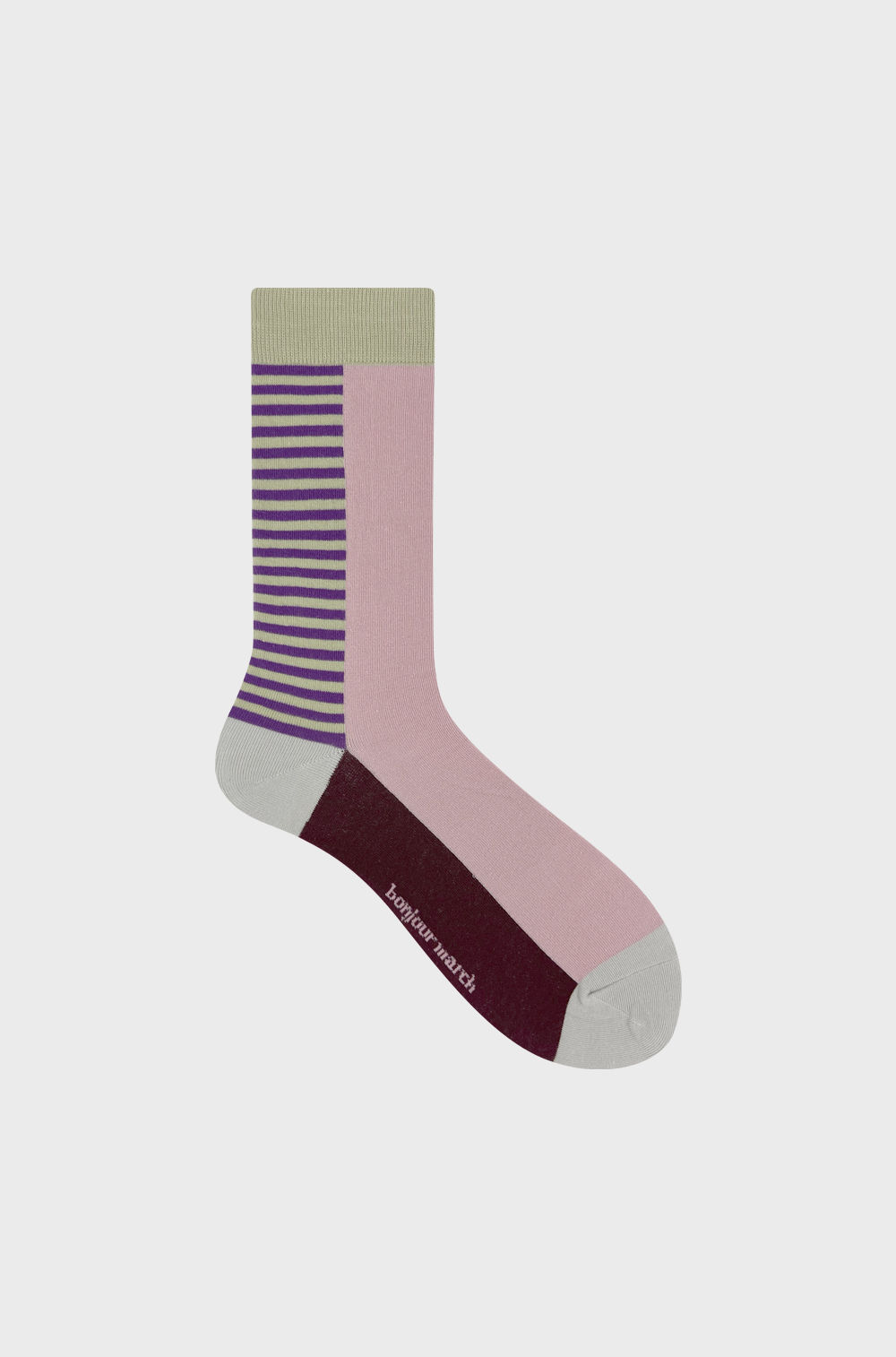 Colored Paper Pink Crew Socks