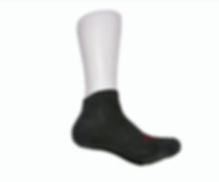 Chaussettes courtes "Sneaker" Anthracite avec petits alpagas rouges