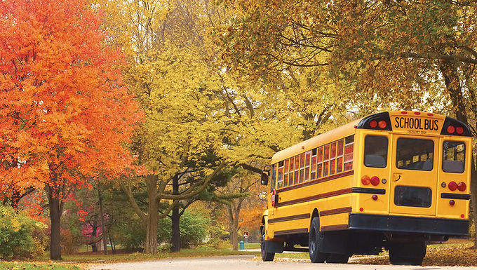 Student drop off and pick up on campus
