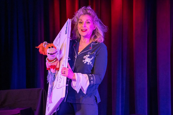 Leslie and Lolly on stage