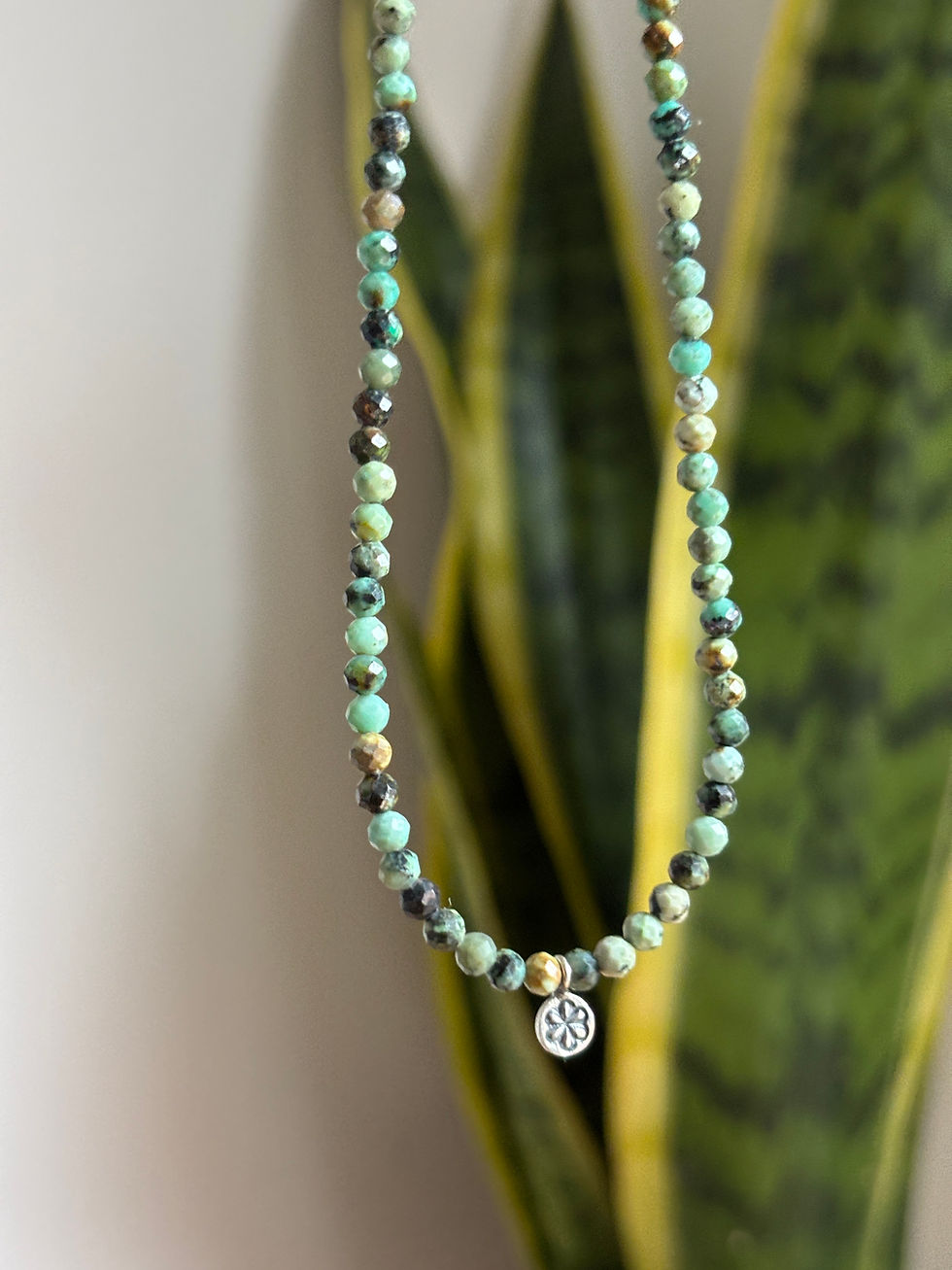 Thumbnail: Wisdom - Faceted Turquoise Necklace