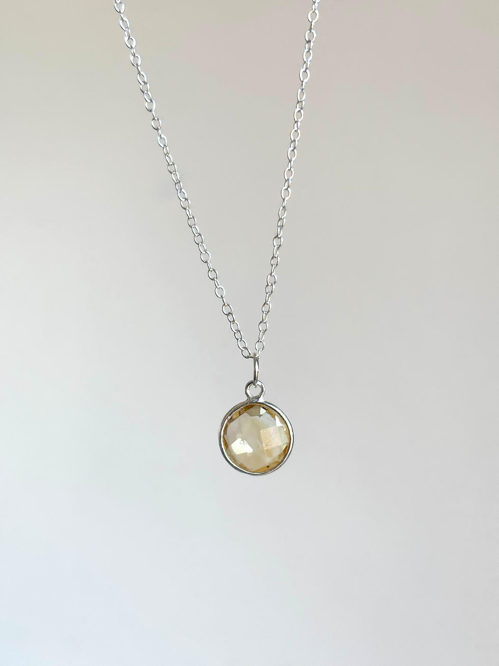 Thumbnail: Joy - Citrine Necklace Silver