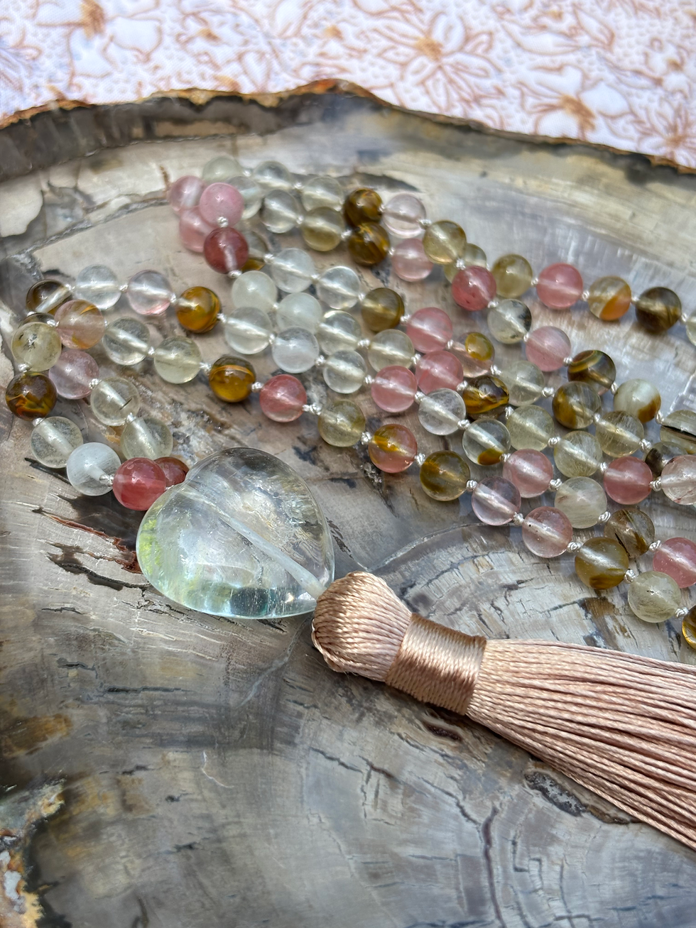 Thumbnail: Cherry Quartz Mala Necklace