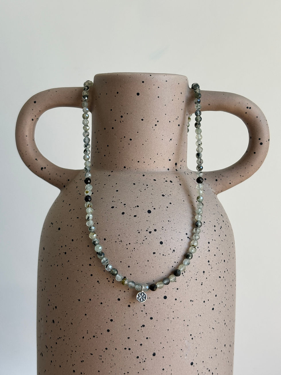 Thumbnail: Protection - Faceted Prehnite Necklace