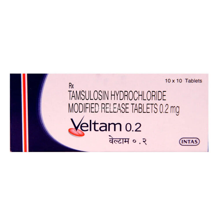 Veltam 0.2mg Tablet is a medication used to treat symptoms of an enlarged prostate gland | Ivermectinkart