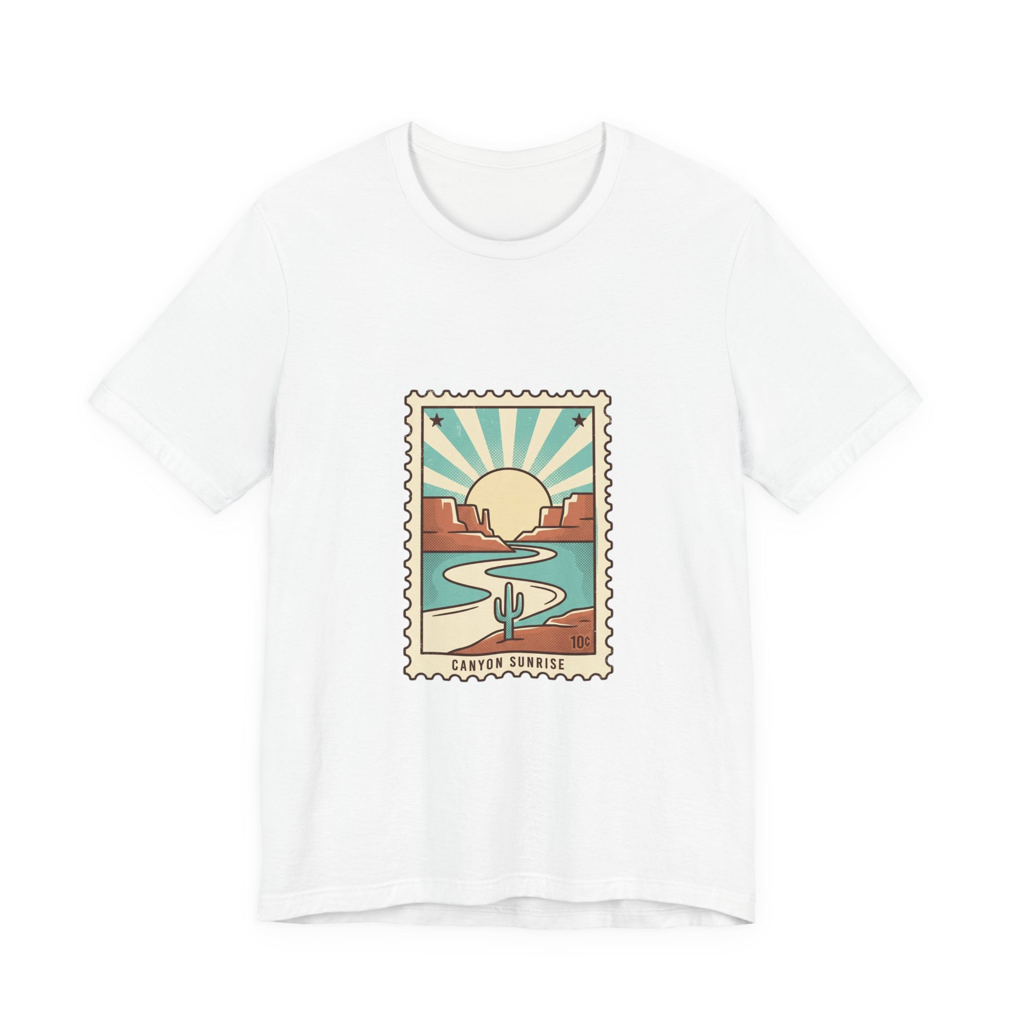 Desert Sunrise Stamp Tee | Cowgirl Western, Retro Desert Illustration