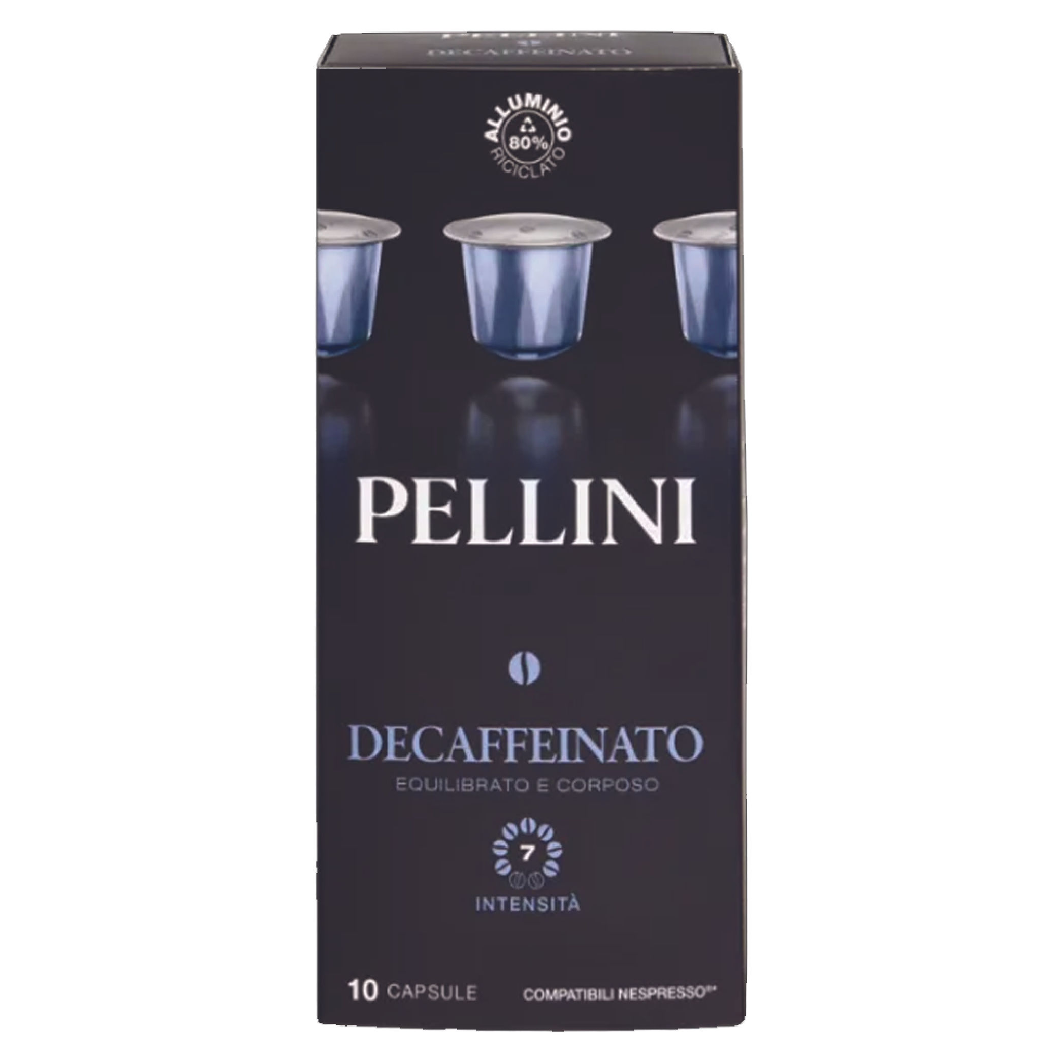 Pellini Decaffeinato Nespresso Compatible Aluminium Capsules, 10 Caps / Pack