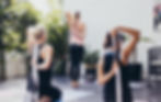 Yoga Class doing stretches