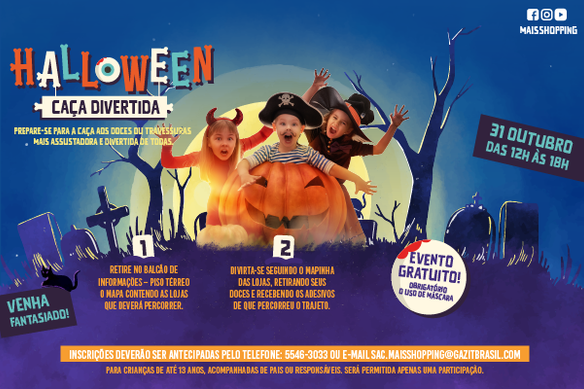 Halloween no Mais Shopping tem Caça Divertida para as crianças
