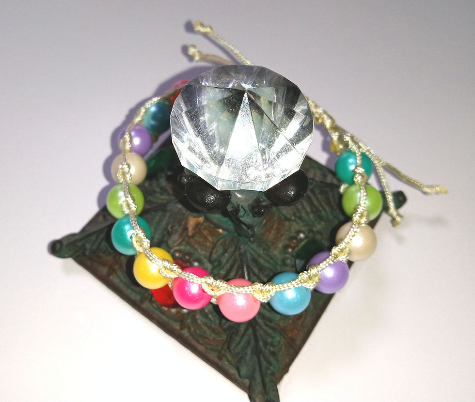 Thumbnail: Color Splash: Trendy Macrame Bead Bracelets