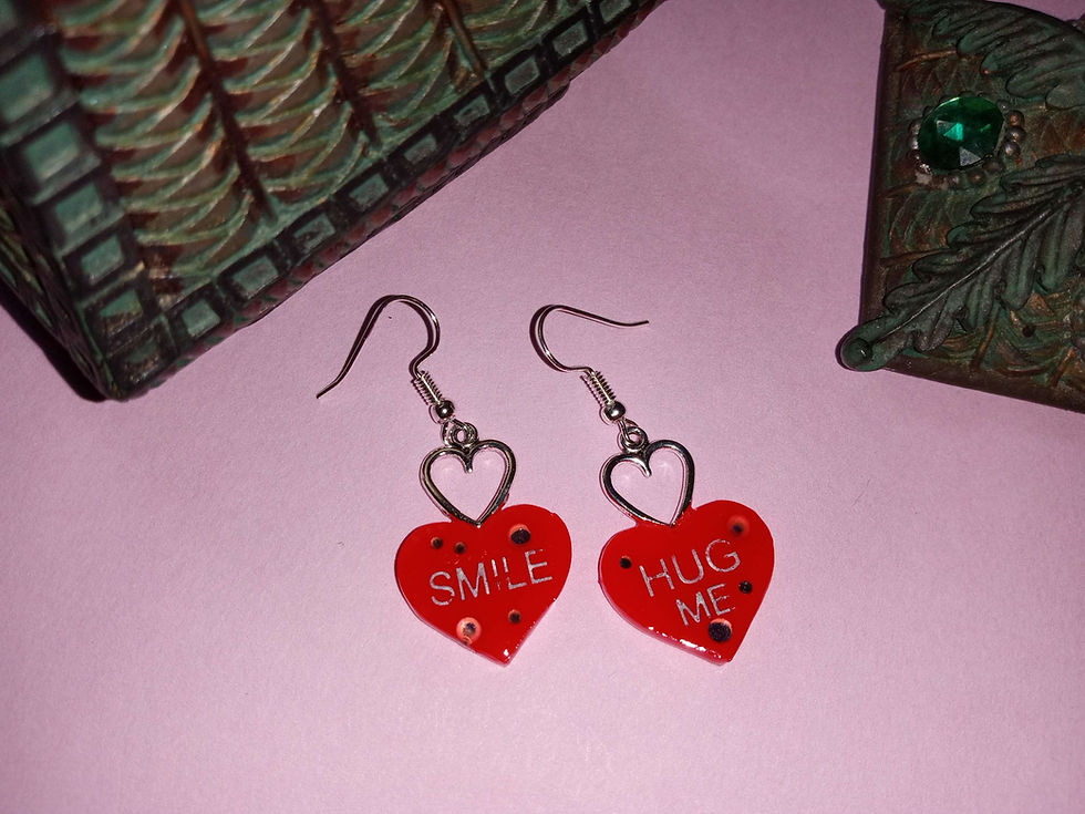 Thumbnail: Stunning Red Heart-Shaped Earrings Collection