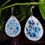 Thumbnail: Azure Blossom Teardrop Dangle Earrings
