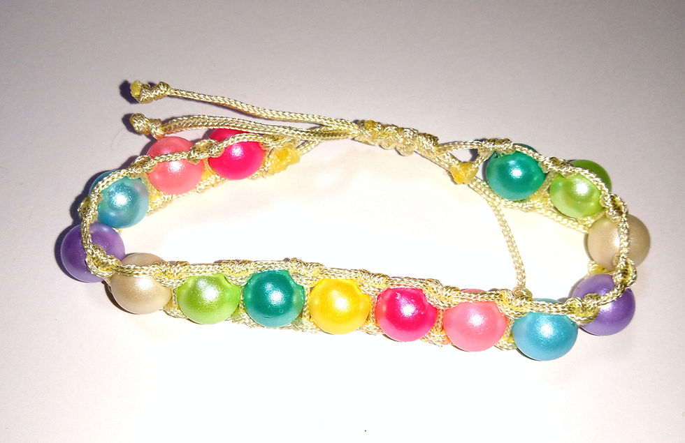Thumbnail: Color Splash: Trendy Macrame Bead Bracelets