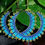Thumbnail: Azure Waves Beaded Hoop Earrings