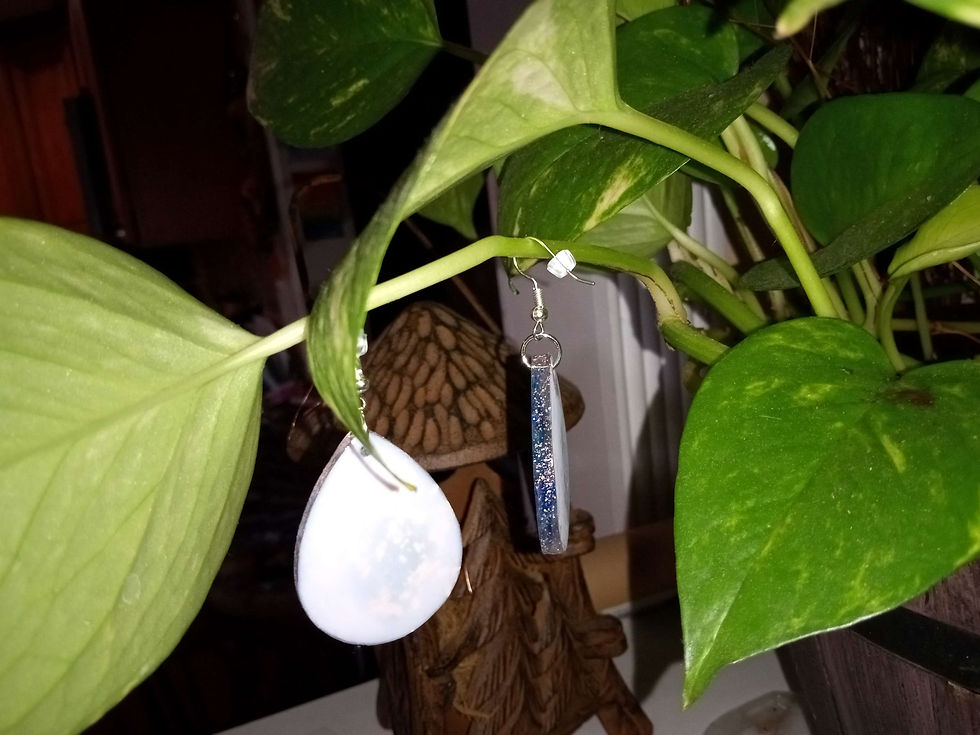 Thumbnail: Azure Blossom Teardrop Dangle Earrings