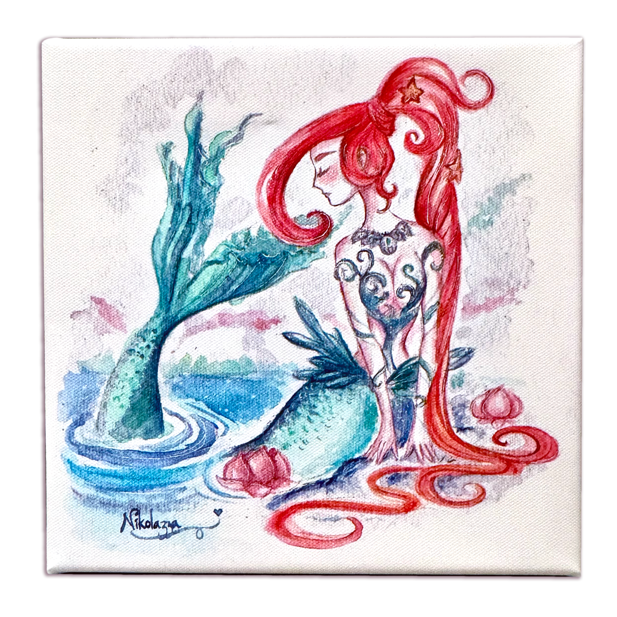 Sirena - Canvas Print 8"x8