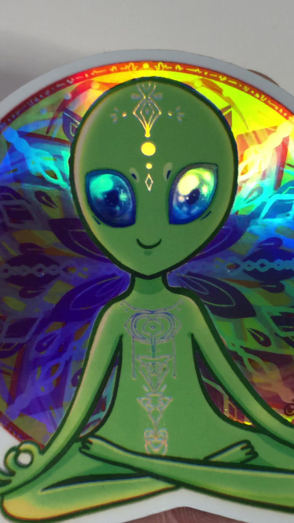 Thumbnail: Alien of Light Holographic Sticker 2.6" x 2.7"
