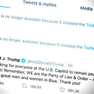 «تويتر» و«فيسبوك» و«انستجرام» و«سناب شات» تحظر حسابات ترامب