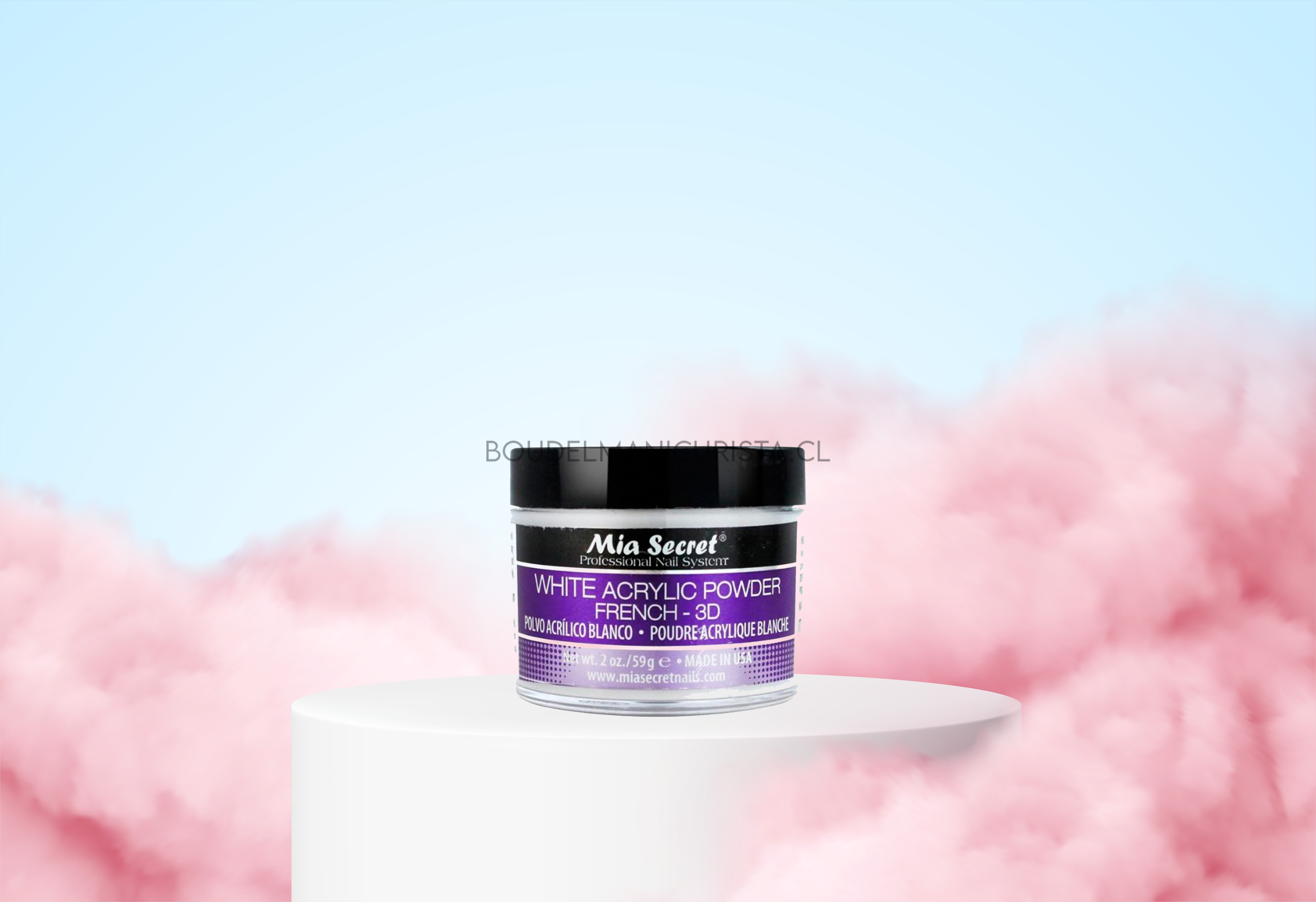 Polvo Acrilico white o blanco 59g Mia Secret