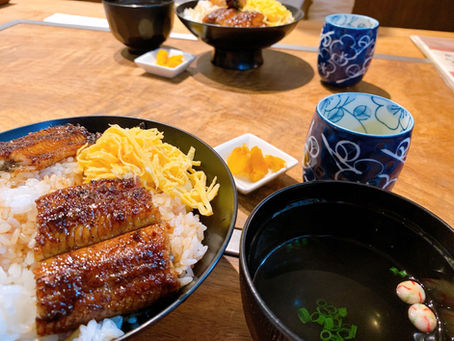 Una-don, grilled eel topped on rice bowl!
