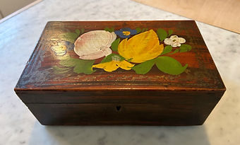 19th Century Painted Russian Tea Box