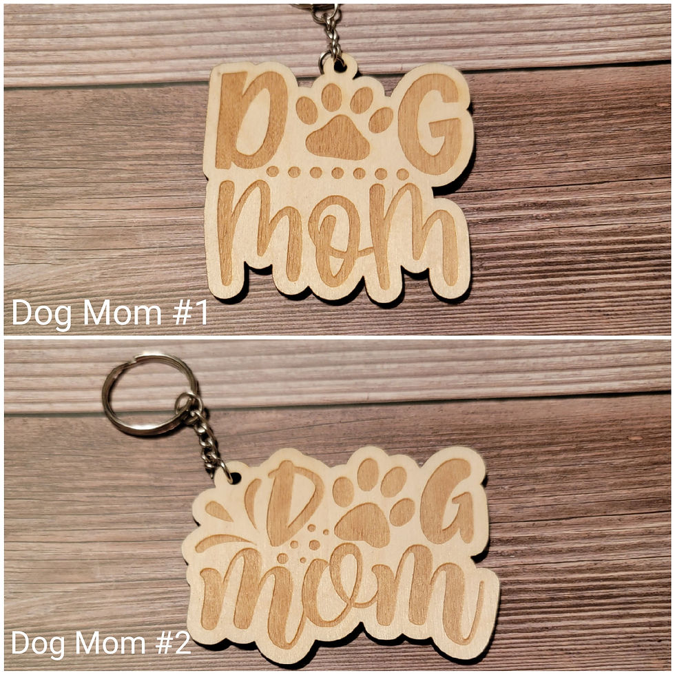 Thumbnail: Laser Engraved Wood Keychains - Mom, Fur Mom, Grandma, Sunflower, Bee, Etc!
