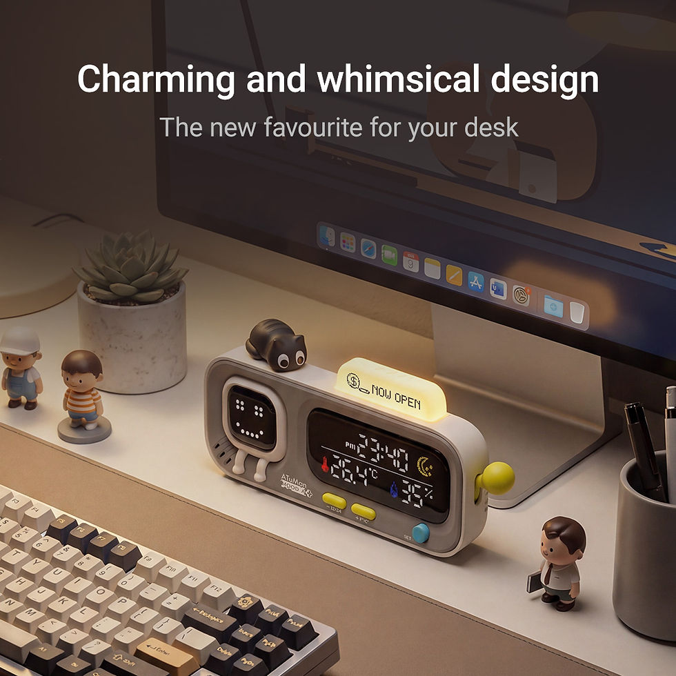 Thumbnail: DUKA MOODA Smart Desktop Temperature and Humidity Clock Electric Digital Home Te