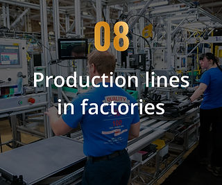 Production lines in factories
