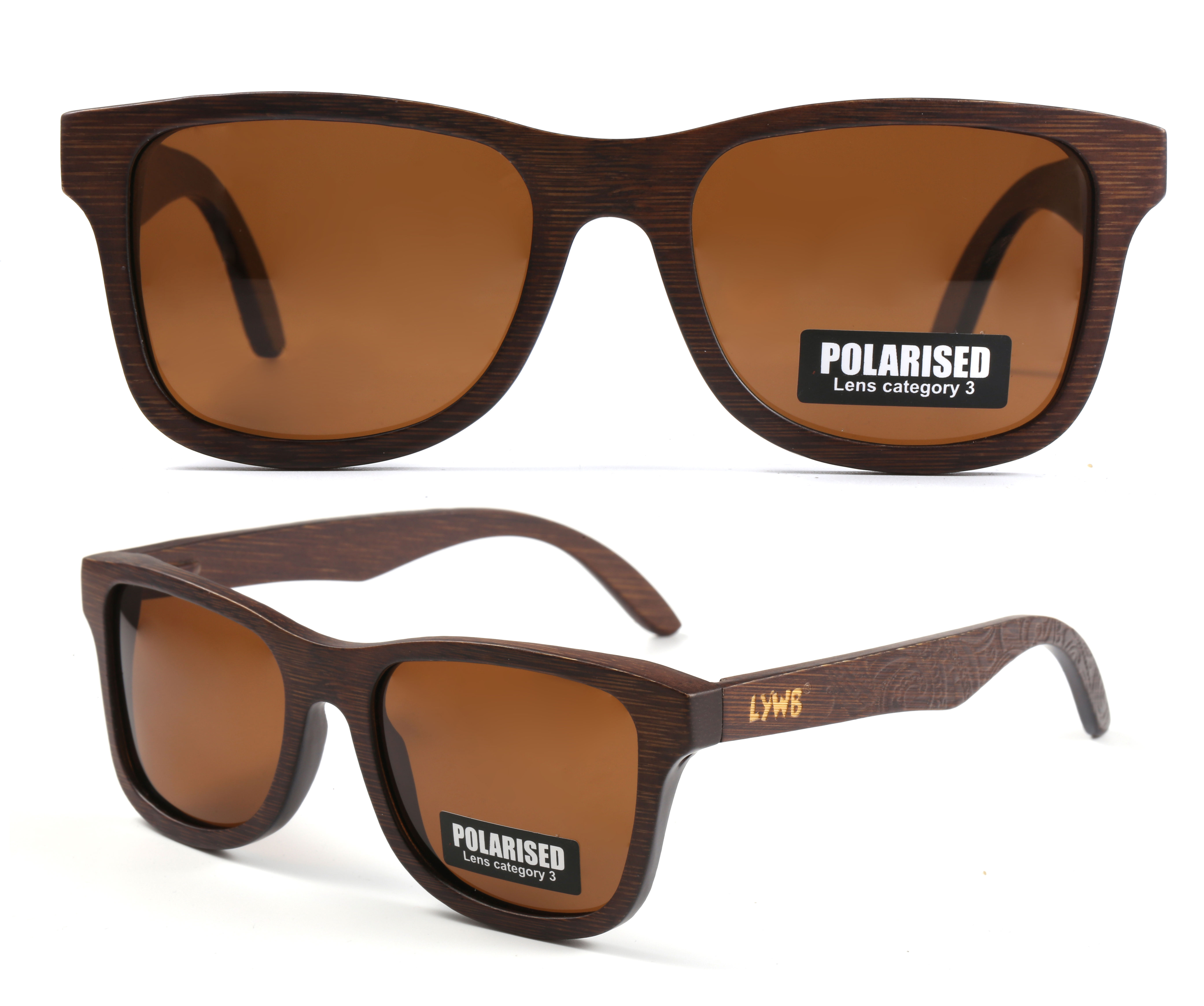 Z6- Full Wooden Style_Dark brown wooden frame_ Brown polarised lens