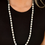 Thumbnail: 30" Faux Navajo Pearl Disc and Ivory Beaded Necklace