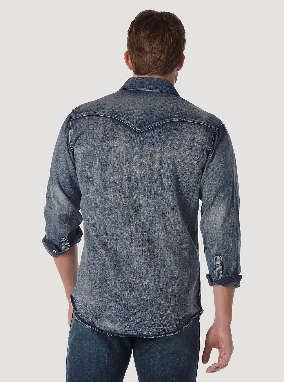 Thumbnail: COWBOY CUT® LONG SLEEVE WESTERN DENIM SNAP WORK SHIRT, XXL
