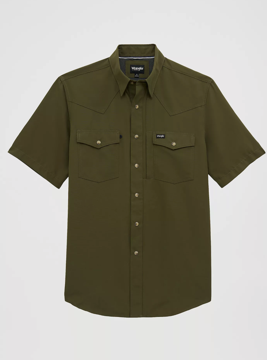 All Terrain Gear Mens Performance Print Shirt: Olive Night