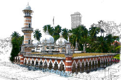 Masjid Jamek, Jalan Tun Perak, Kuala Lumpur (1909)