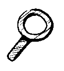 Magnifying glass icon highlighting attention to detail in and of the furniture production process.