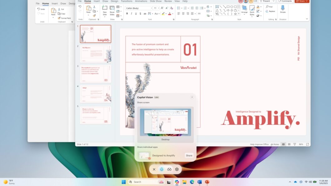Copilot Vision visualizando toda a tela do Windows 11