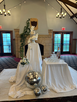 disco ball champagne tower