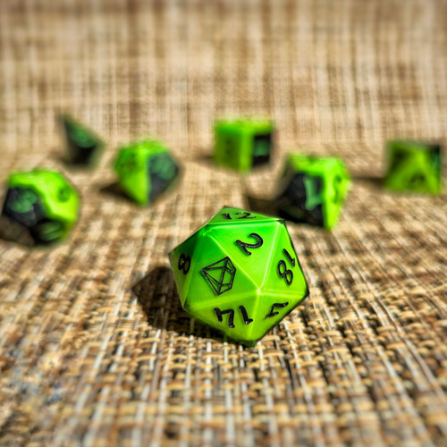 Goo Protocol 7-piece Thermal dice set | Pure Critical Games
