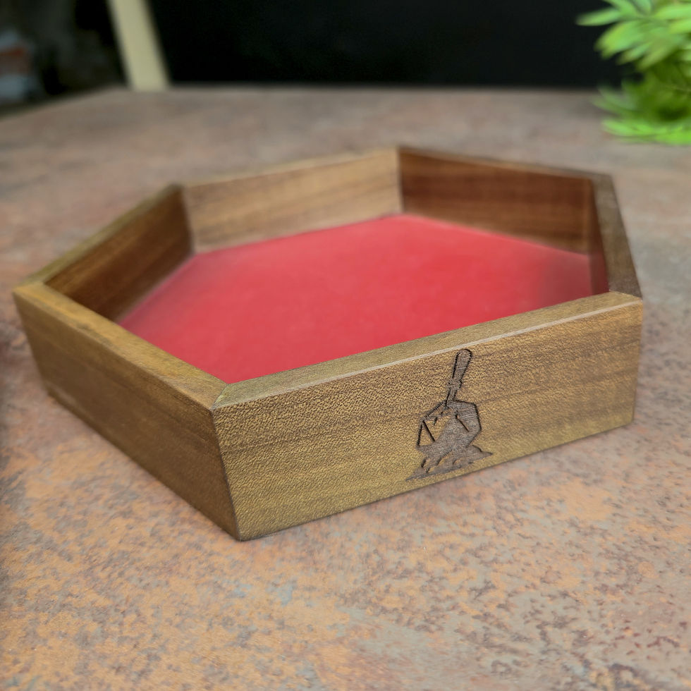 Thumbnail: Hexagonal Dice Tray AMERICAN WALNUT