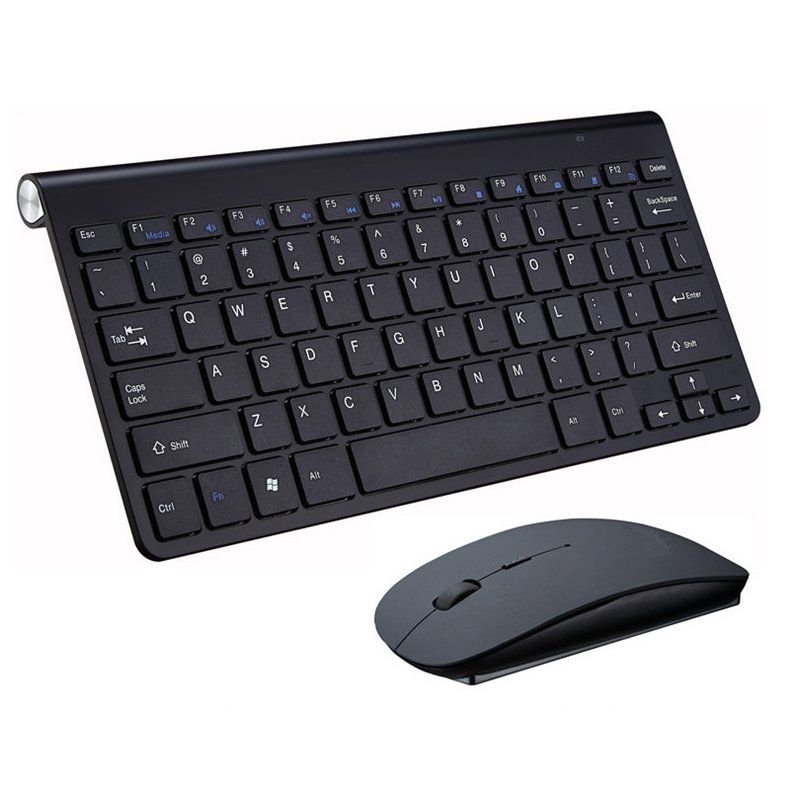 Thumbnail: 2.4G Wireless Keyboard Mouse Set Mini Multimedia Keyboard Mouse SILVER GREY Set