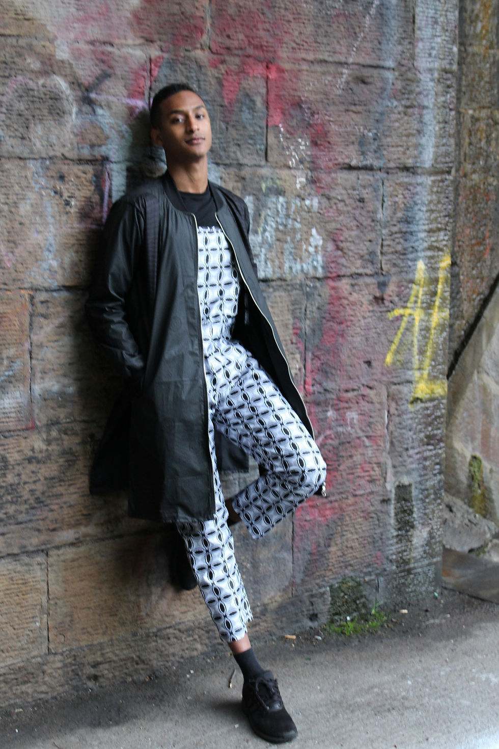 Thumbnail: African Print Trench Coat in Blue Ankara Print Ankara Coat (Continent Clothing)