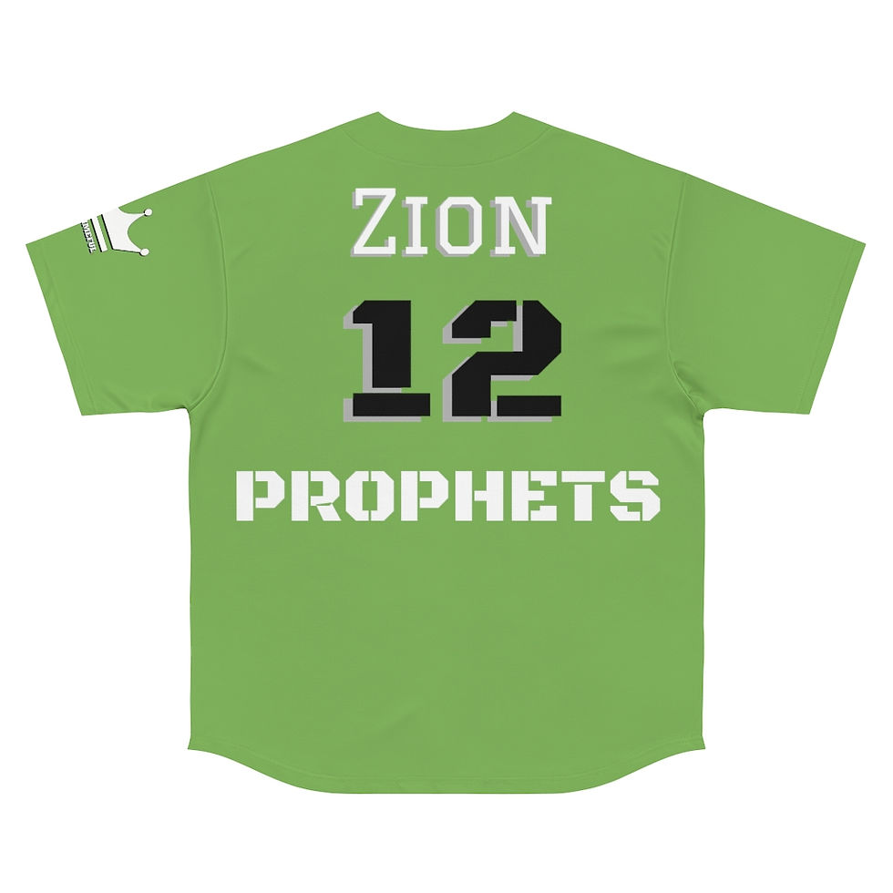 Thumbnail: PRIMEFUL BLESSED ZION PROPHETS GREEN Men's Baseball Jersey
