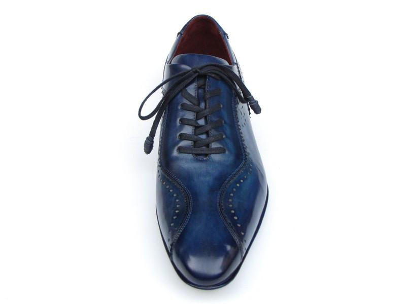 Thumbnail: Paul Parkman Handmade Lace-Up Casual Shoes For Men Blue (PAULPARKMAN)