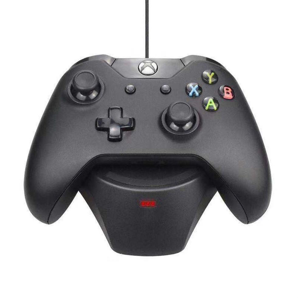 Thumbnail: For Xbox One S Wireless Gamepad Game Handle Wireless Charging Base Holder white