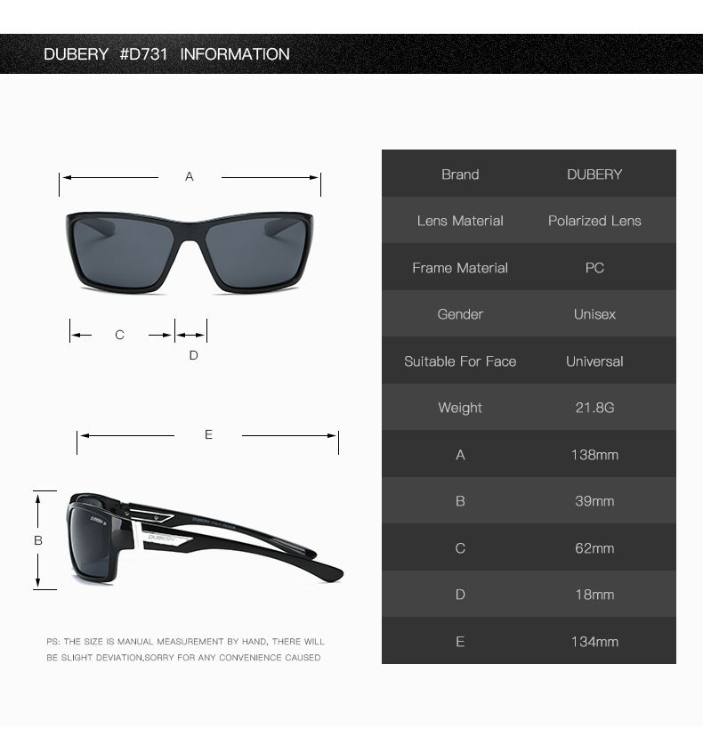 Thumbnail: DUBERY Unisex Fashion Outdoor Polarized Sunglasses UV400 4#D2071