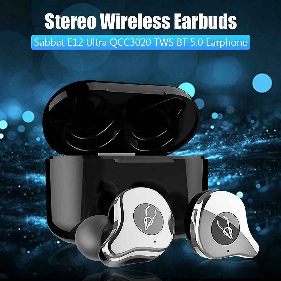 Thumbnail: Sabbat E12 Ultra QCC3020 TWS BT V5.0 Sports Earbuds Wireless Charging Noise SLVR