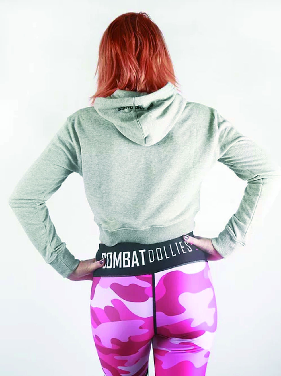 Thumbnail: Combat Pro Cropped Hoodie Grey (Combat Dollies)